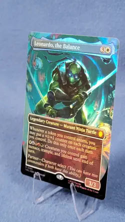 Leonardo, the Balance (Borderless) FOIL 1 MTG Teenage Mutant Ninja Turtle TMT NM - Image 2