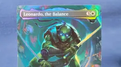 Leonardo, the Balance (Borderless) FOIL 1 MTG Teenage Mutant Ninja Turtle TMT NM - Image 3