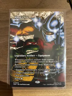 Raph's Jitte (Borderless) MTG Teenage Mutant Ninja Turtles Eternal-Legal (PZA) - Image 1