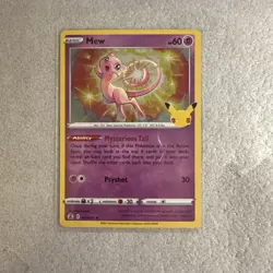 Pokemon TCG Mew Celebrations Holo Rare Card 011/025 Near Mint/Mint Condition - Image 1