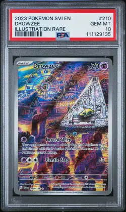 2023 POKEMON SVI EN-SCARLET & VIOLET ILLUSTRATION RARE #210 DROWZEE PSA 10 - Image 1