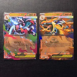 Pokemon TCG - Mega Charizard X ex + Mega Charizard Y ex 2 Card Promo Set - Image 1