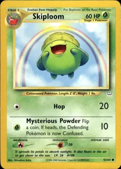 Vintage Wotc Pokemon Skiploom Neo Revelation 52/64 Light Play LP - Image 1