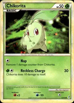 Vintage Wotc Pokemon Chikorita Call of Legends 53/95 Light Play LP - Image 1