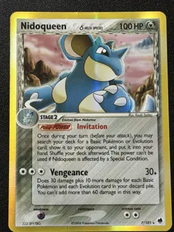 Pokemon Nidoqueen Delta Species 7/101 Holo Rare Dragon Frontiers - Image 1