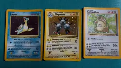 Pokemon TCG Vintage Holo Rare Lot - Lapras, Kangaskhan, Magneton - WotC - Image 1