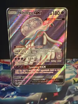 Nihilego GX (Full Art) Lightly Played 103/111 Sm-Crimson Invasion Holo Pokemon - Image 1