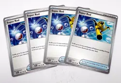 Playset 4x Super Rod 188/193 Pokemon TCG Paldea Evolved NM - Image 1
