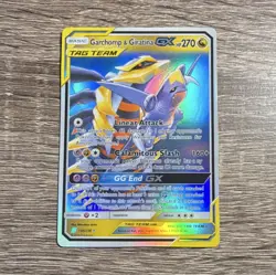 Pokemon Garchomp & Giratina GX TAG TEAM Ultra Rare Holo SM Unified Minds 146/236 - Image 1
