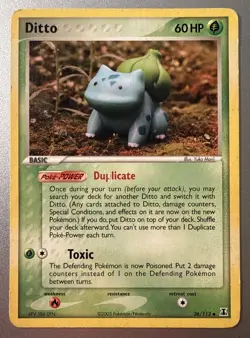Ditto (Bulbasaur) 36/113 EX Delta Species Uncommon 2005 Vintage Pokemon MP - Image 1