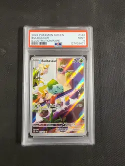 Pokemon 2024 SCR en Bulbasaur Illustration Rare #143 Psa 9 - Image 1