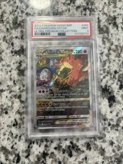 Pokemon TCG Charizard VSTAR SWSH262 Holo Black Star Promo PSA 9 - Image 1