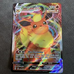 Pokemon TCG Flareon Vmax SWSH07: Evolving Skies 018/203 Ultra Rare - Image 1