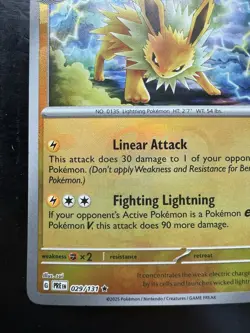 Pokemon Jolteon (Master Ball Pattern) 029/131 Sv: Prismatic Evolutions Holo (NM) - Image 4