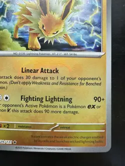 Pokemon Jolteon (Master Ball Pattern) 029/131 Sv: Prismatic Evolutions Holo (NM) - Image 5