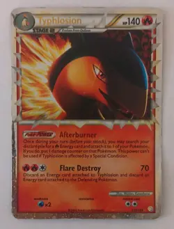 💎Typhlosion🔥 110/123 HeartGold & SoulSilver Holo Rare 2010 Pokemon TCG🔥 psa - Image 1