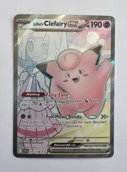 Lillie’s Clefairy Ex 173/159 Journey Together Ultra Rare NM Pokemon TCG - Image 1