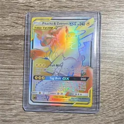 Pokemon Pikachu & Zekrom GX TAG TEAM Secret Rare Holo SM-Team Up 184/181 - Image 1