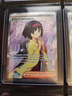 Erikas Invitation 196/165 Rare 151 Trainer Supporter Full Art Holo Pokemon TCG - Image 1