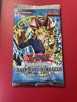 Yugioh Legend Of Blue Eyes LOB 1st Ed Booster Pack Spanish Factory Sealed - Image 2