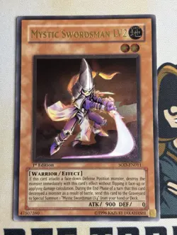 Mystic Swordsman Lv2 SOD-EN011 1st Edition Ultimate Rare YuGiOh! NM - Image 3