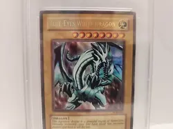 2002 Yu-Gi-Oh! LOB Blue-Eyes White Dragon #001 PSA 9 MINT - Image 4