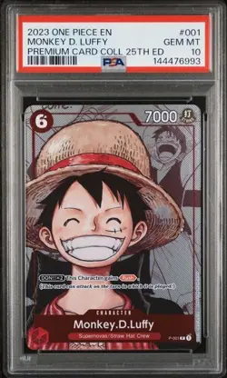 Monkey D Luffy P-001 Alt Art One Piece English 25th Anniversary Edition PSA 10 - Image 1