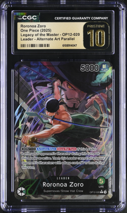 One Piece TCG - Roronoa Zoro - OP12-020 Alternate Art - CGC Pristine 10 - Image 1