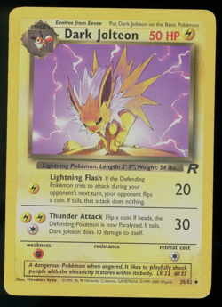 Dark Jolteon Team Rocket 38/82 Pokemon Card WOTC - Image 1