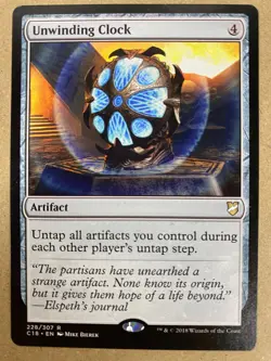 MTG 1x Unwinding Clock Commander 2018 Modern Magic the Gathering Card x1 NM - Image 1