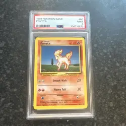 PSA 9 Ponyta 60/102 Base Set 1999 Non Holo Graded Pokemon Card - Image 1