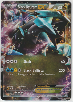 Black Kyurem EX - 95/135 - Pokemon Plasma Storm Black & White Ultra Rare Card LP - Image 1
