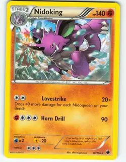 Nidoking - 58/116 Plasma Freeze - Pokemon TCG - 2013 - Image 1