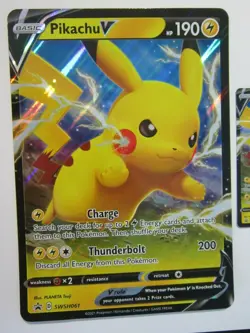 PIKACHU V JUMBO & REGULAR PAIR HOLO POKEMON CARD SWSH061 PROMO OVERSIZED NP NM - Image 2