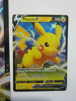 PIKACHU V JUMBO & REGULAR PAIR HOLO POKEMON CARD SWSH061 PROMO OVERSIZED NP NM - Image 3