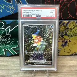 2023 Pokemon Paldea Evolved 203 Magikarp Illustration Rare PSA 9 Mint - Image 1