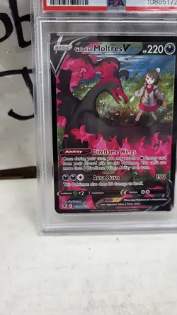 2022 GALARIAN MOLTRES V FULL ART ASTRAL RADIANCE POKEMON PSA 10 GEM MINT #TG20 - Image 4