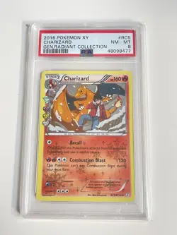 PSA 8 2016 Pokemon XY Charizard RC5/RC32 Generations: Radiant Collection Holo - Image 1