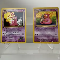 Vintage Pokemon Gym Heroes 1st Edition Sabrina's Slowbro 60/132 Slowbro 43/62 - Image 1