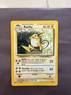 Pokemon Raichu Base Set 14/102 Holo - Image 1