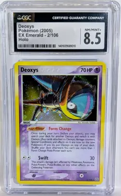 Pokemon EX DEOXYS Emerald Holo 2/106 CGC 8.5 ⭐ NM-MT+ - Image 1