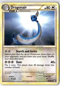 Pokemon Dragonair 32/102 - Triumphant - Uncommon Light Played English - Image 1