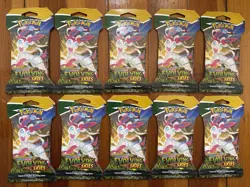 Pokemon TCG Evolving Skies Sleeved Booster Pack Lot Of 10 - New Factory Sealed - Image 1