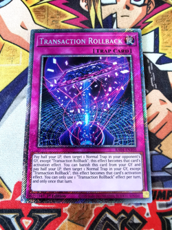 Transaction Rollback ra04-en105 (NEW) Platinum-Secret Yu-Gi-Oh - Image 1