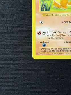 Pokemon Charmander Base Set 46/102 SHADOWLESS Vintage WOTC (LP Condition) - Image 5