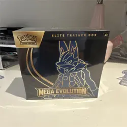 Pokemon TCG Elite Trainer Box Mega Evolution Lucario Promo 9 Packs English - Image 1