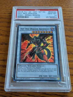 Yu-Gi-Oh! Hot Red Dragon Archfiend High HSRD-EN040 1st Edition GEM MINT PSA 10 - Image 1