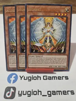 Yu-Gi-Oh Honest X3 VASM 1st Edition Rare Light Played - Image 1