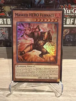 YuGiOh! Masked HERO Furnace - Super Rare 1st Edition (MZMU-EN015) - Image 1