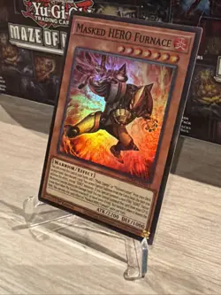 YuGiOh! Masked HERO Furnace - Super Rare 1st Edition (MZMU-EN015) - Image 2
